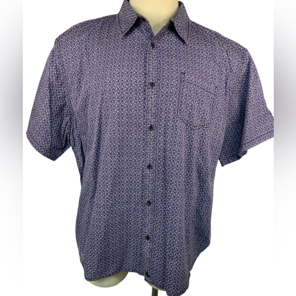 Cody James Traditional Fit Men's SS BU Purple Patterned Western Shirt 2XL